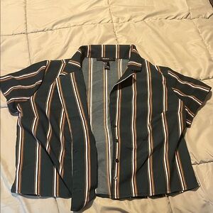 Forever 21 Striped Button Up